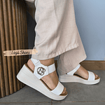 Sandalia Plataforma Blanca 