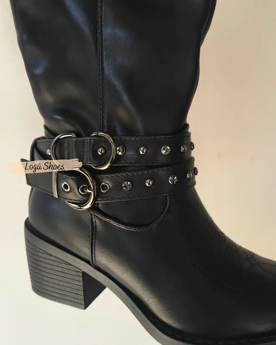 Bota Western Negra 4