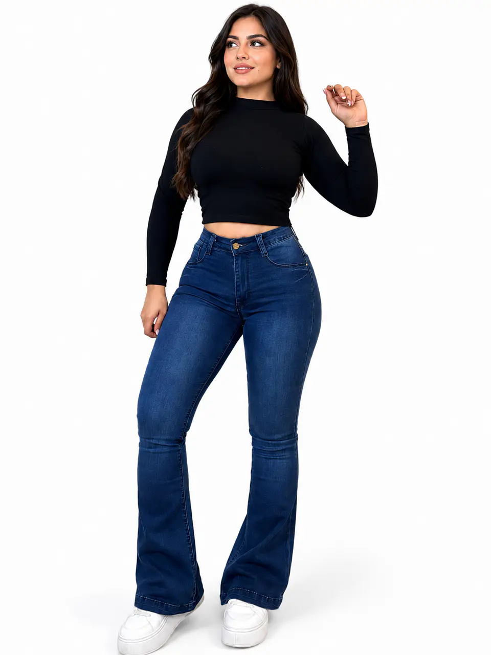 Jeans Flare Azul Clásico 3