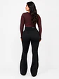 Jeans Flare Negro con Faja - Miniatura 3