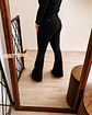 Jeans Flare Negro con Faja - Miniatura 2