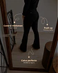 Jeans Flare Negro con Faja - Miniatura 3