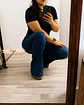 Jeans Flare Azul Costura - Miniatura 5