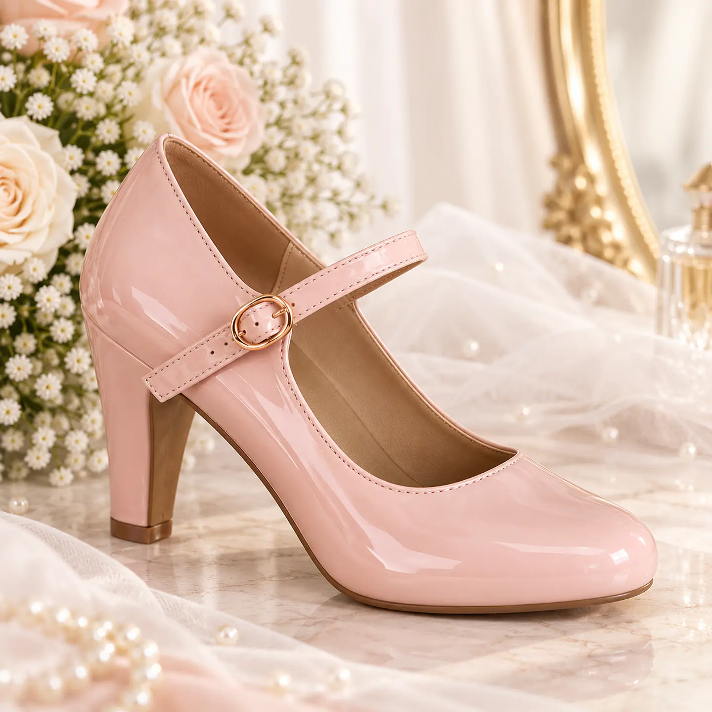 Zapato Charol Rosa Correa 1