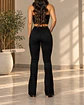 Jeans Flare Negro Costura - Miniatura 7