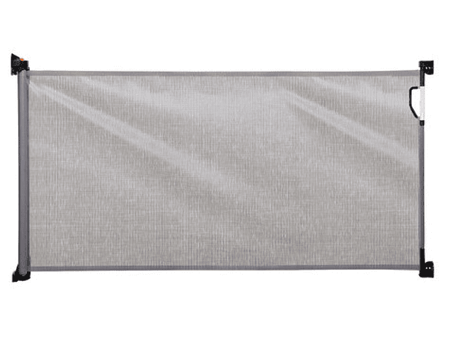 Puerta de seguridad retráctil gris Dreambaby