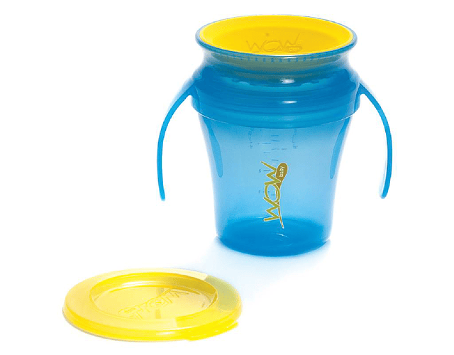 Vaso Antiderrame 360 Con Asas Azul