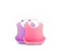 Pack 2 Baberos Twistshake Rosado/Morado 4+m  