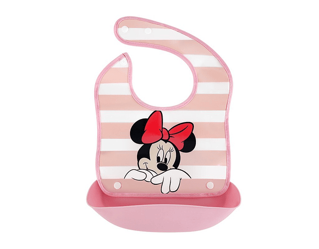 Babero De Silicona Impermeable Minnie Mouse