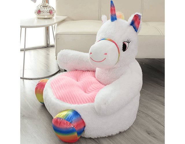 Puff de Peluche Unicornio