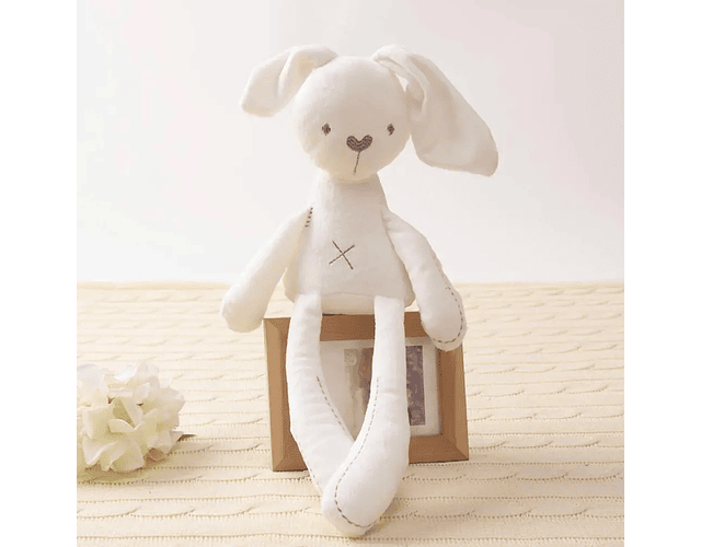 Peluche Conejo Para Bebés Color Blanco