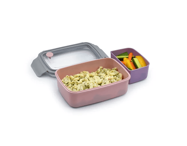Lonchera bento box con compartimientos 880 ml - Rosado