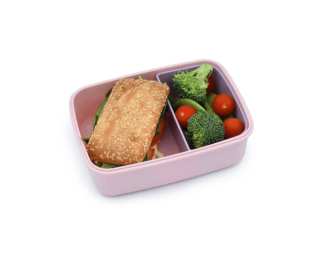 Lonchera bento box con compartimientos 880 ml - Rosado