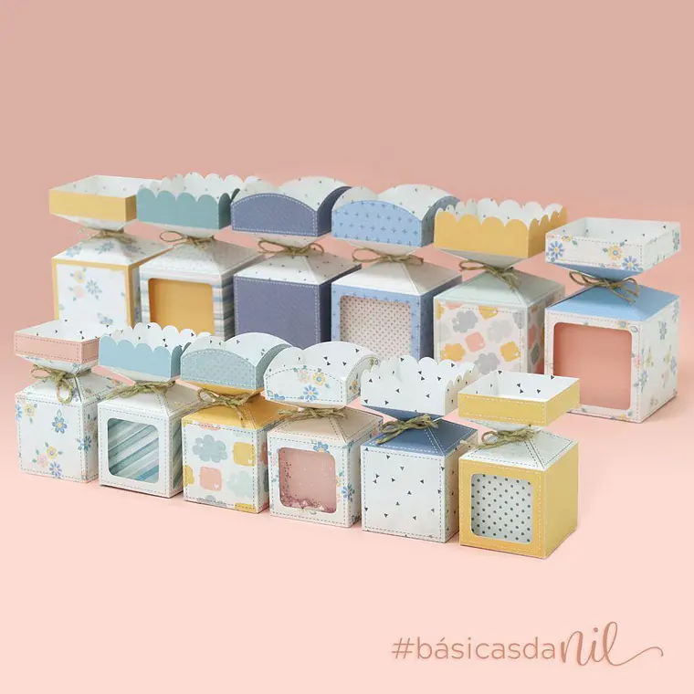 Arquivo Kit Master Caixas Meia Bala Com e Sem Visor - Molde Limpo - Nilmara Quintela 1