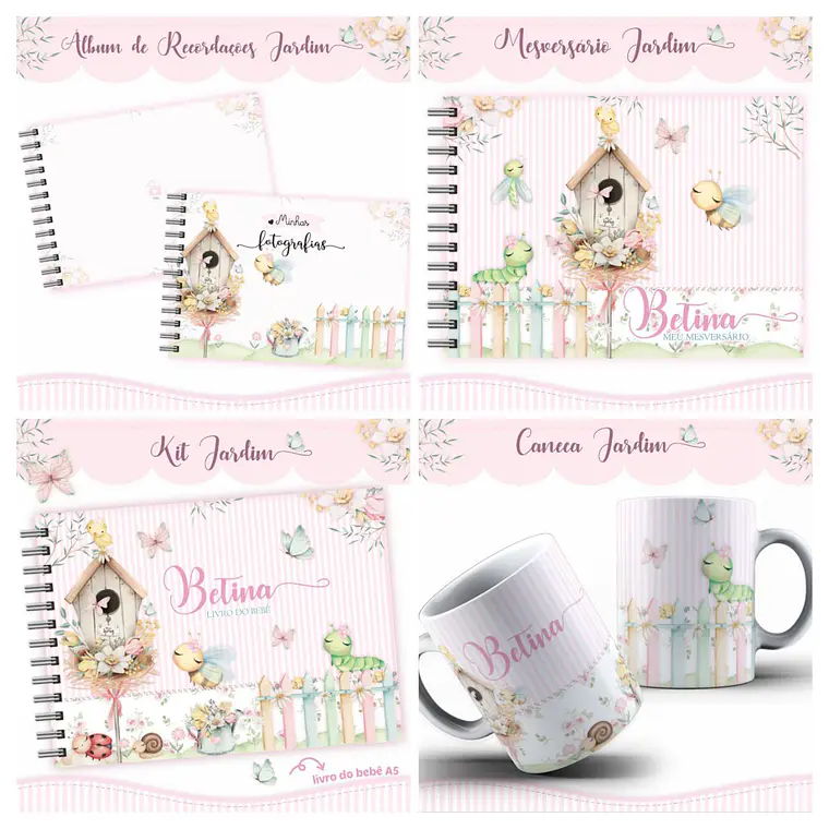 Encadernação Kit Caderneta Jardim 3