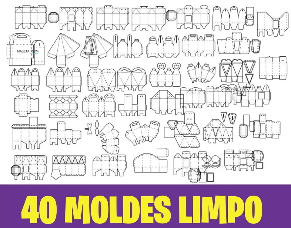 Arquivo Mega Kit 40 Moldes Limpo Em Pdf e Png 1