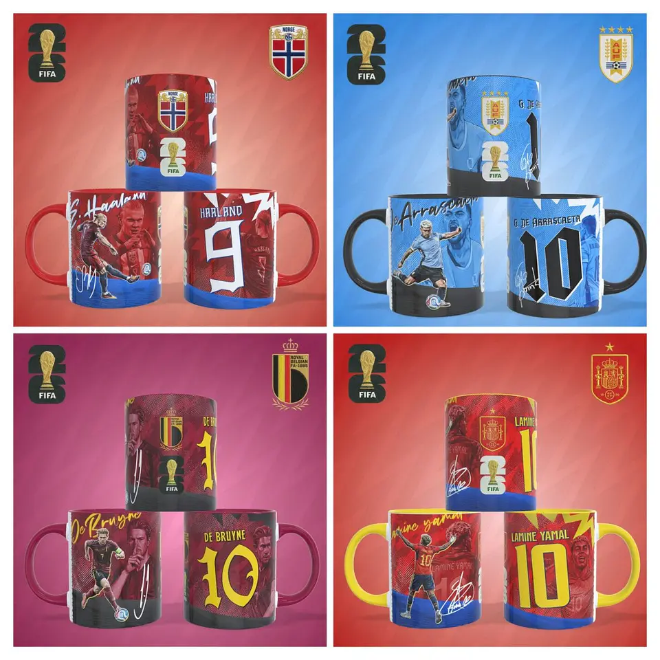 Kit Sublimação Arte Para Caneca Copa Do Mundo 2026 4