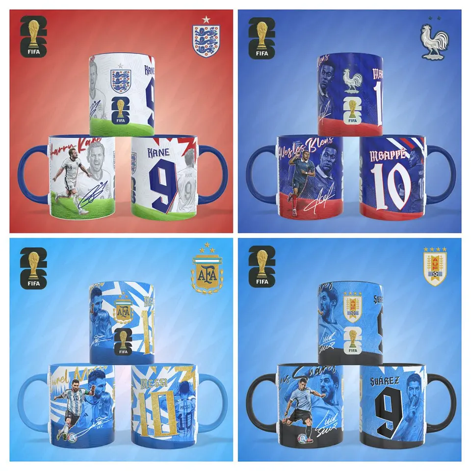 Kit Sublimação Arte Para Caneca Copa Do Mundo 2026 5