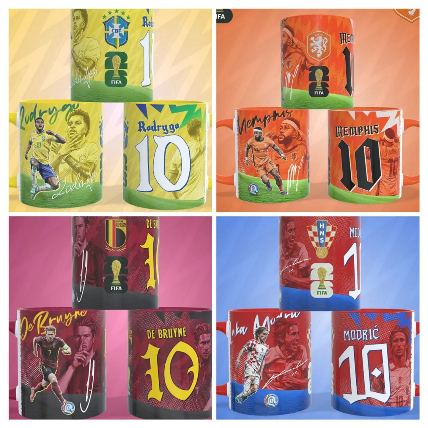 Kit Sublimação Arte Para Caneca Copa Do Mundo 2026 6