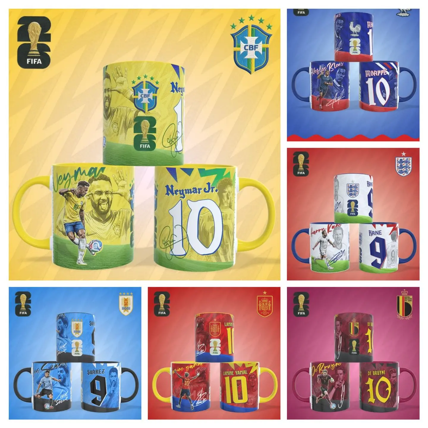 Kit Sublimação Arte Para Caneca Copa Do Mundo 2026 1