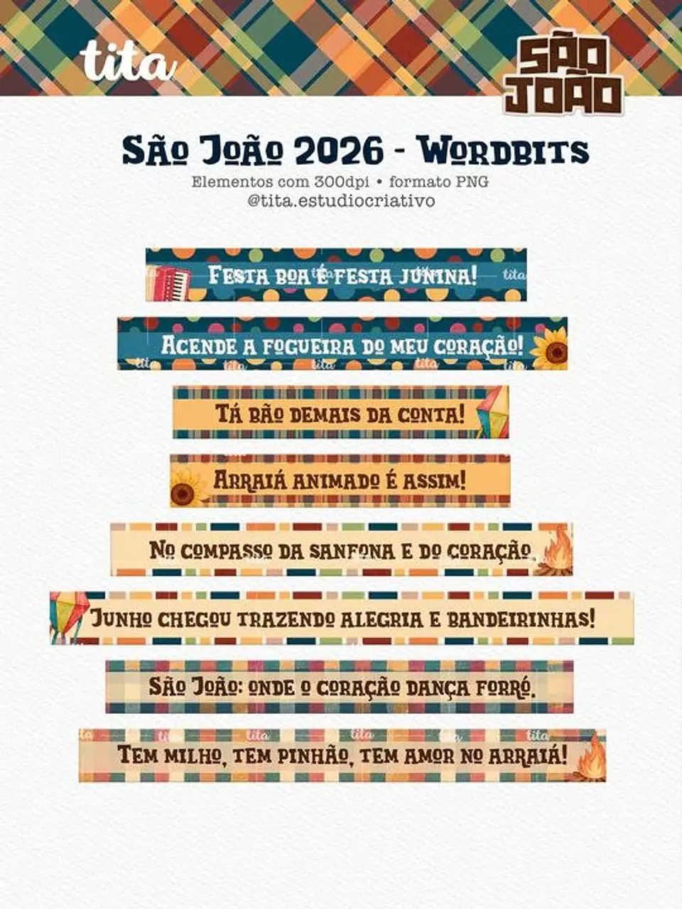 Kit Digital Combo São João + Copa Junina - Tita 11
