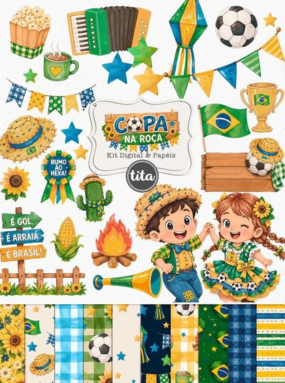 Kit Digital Combo São João + Copa Junina - Tita 4