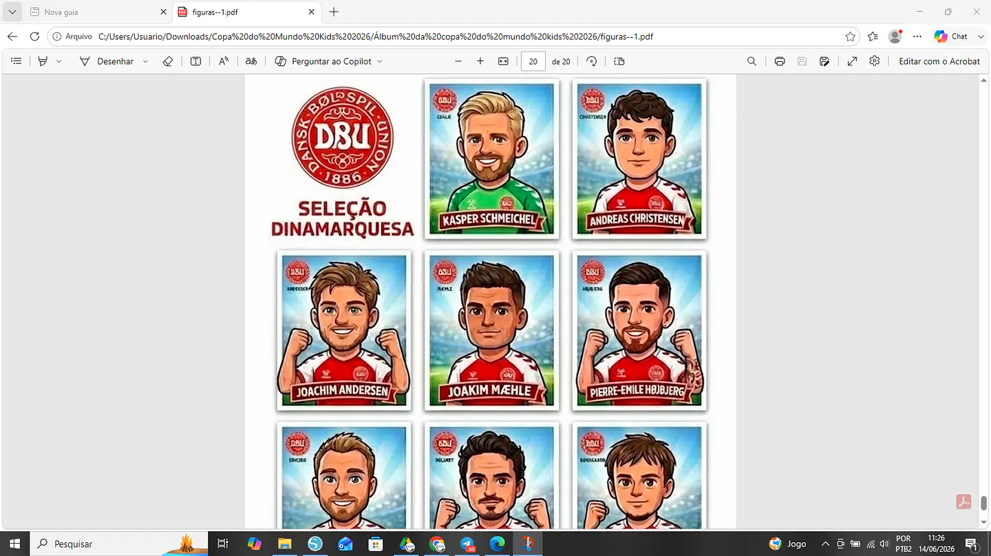 Arquivo Álbum Copa Do Mundo Kids Ilustrado 2026 4