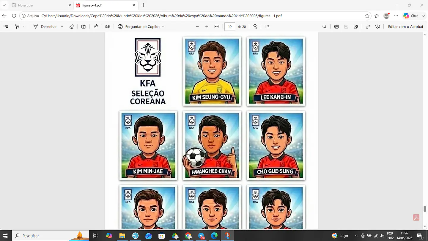 Arquivo Álbum Copa Do Mundo Kids Ilustrado 2026 5