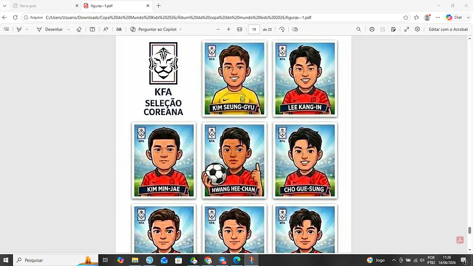 Arquivo Álbum Copa Do Mundo Kids Ilustrado 2026 5