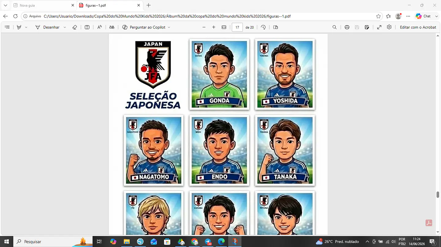 Arquivo Álbum Copa Do Mundo Kids Ilustrado 2026 7