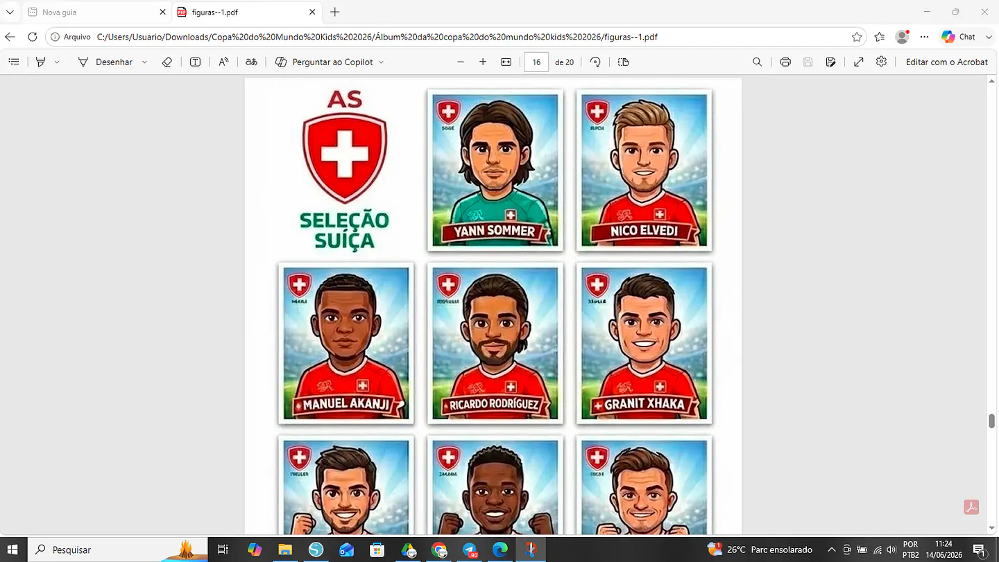 Arquivo Álbum Copa Do Mundo Kids Ilustrado 2026 8
