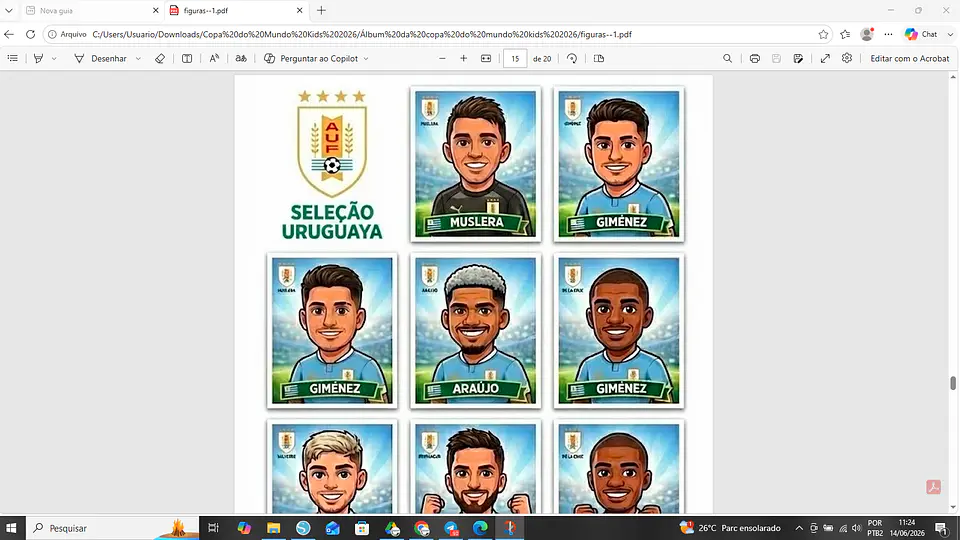 Arquivo Álbum Copa Do Mundo Kids Ilustrado 2026 9