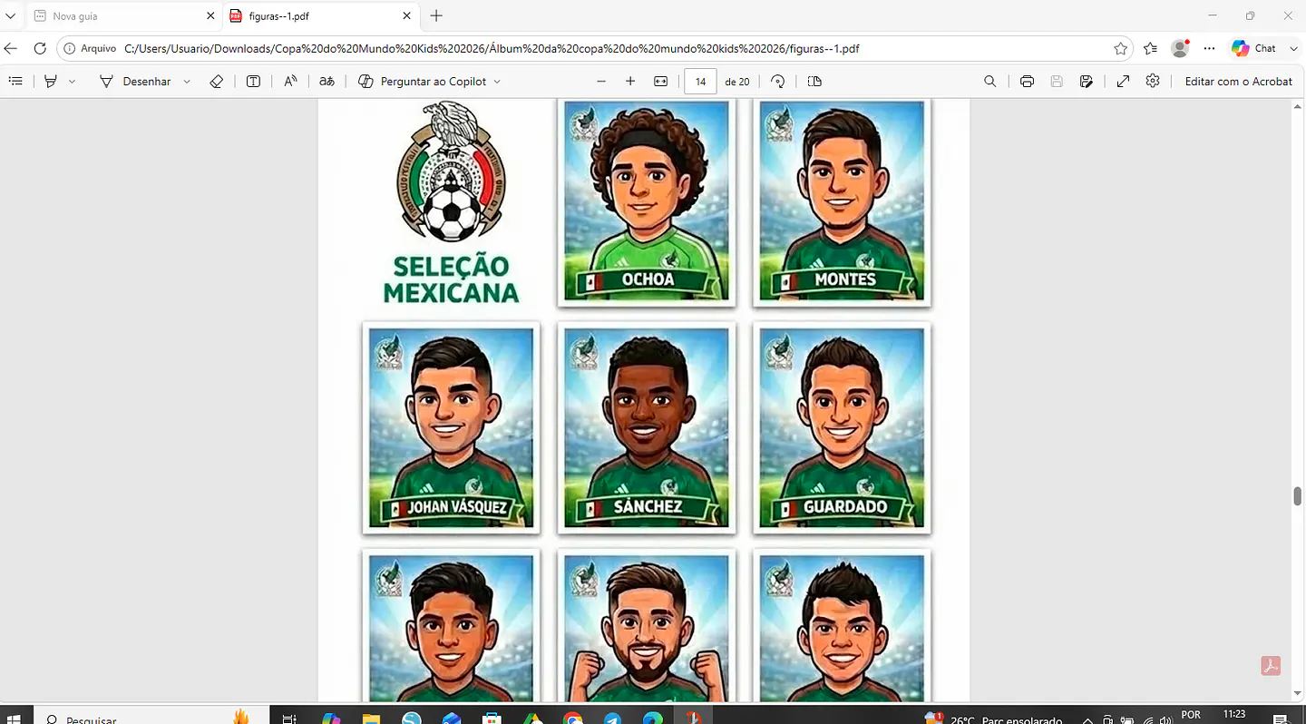 Arquivo Álbum Copa Do Mundo Kids Ilustrado 2026 10