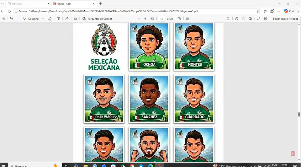Arquivo Álbum Copa Do Mundo Kids Ilustrado 2026 10