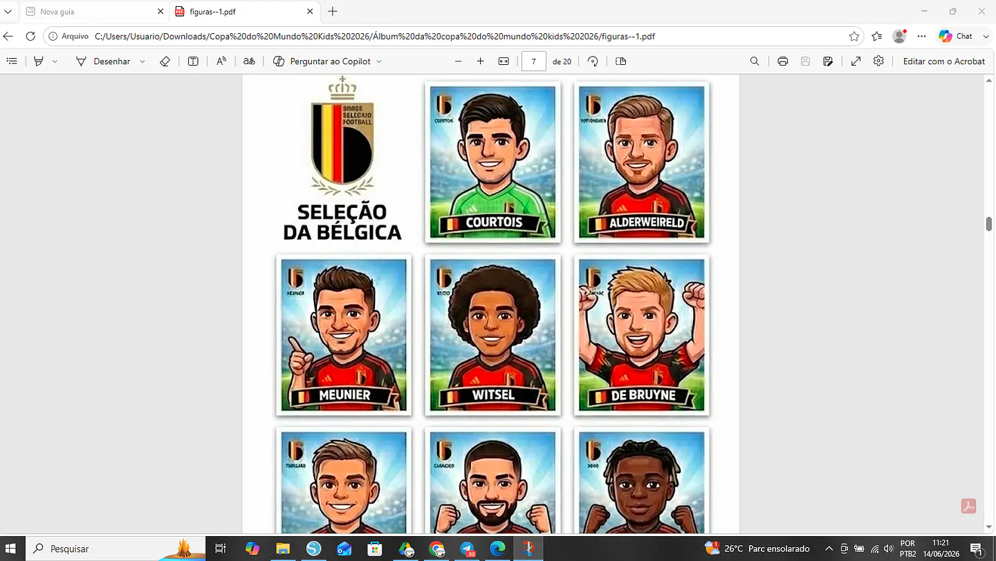 Arquivo Álbum Copa Do Mundo Kids Ilustrado 2026 17