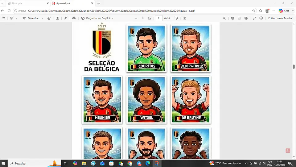 Arquivo Álbum Copa Do Mundo Kids Ilustrado 2026 17