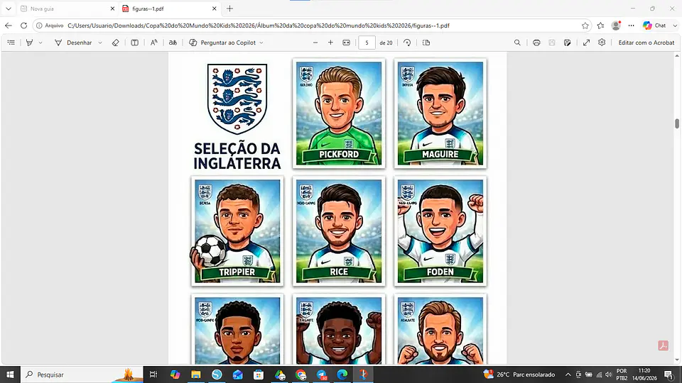 Arquivo Álbum Copa Do Mundo Kids Ilustrado 2026 19