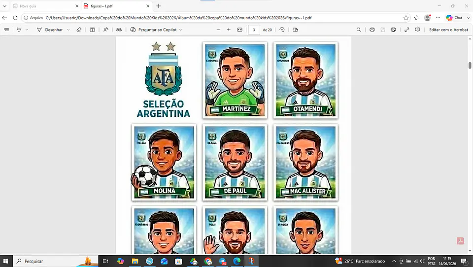 Arquivo Álbum Copa Do Mundo Kids Ilustrado 2026 21