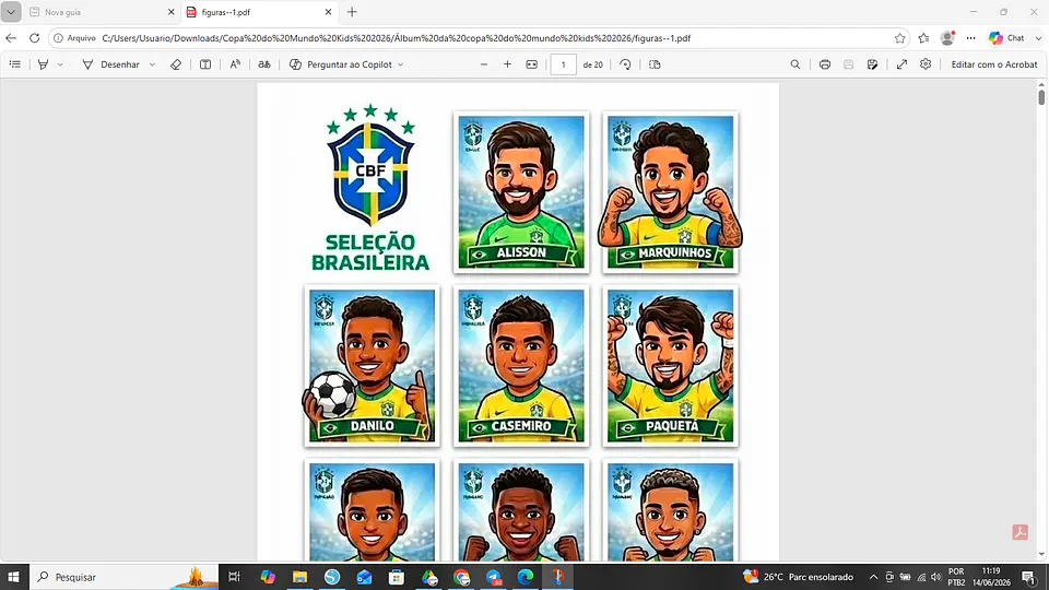 Arquivo Álbum Copa Do Mundo Kids Ilustrado 2026 3