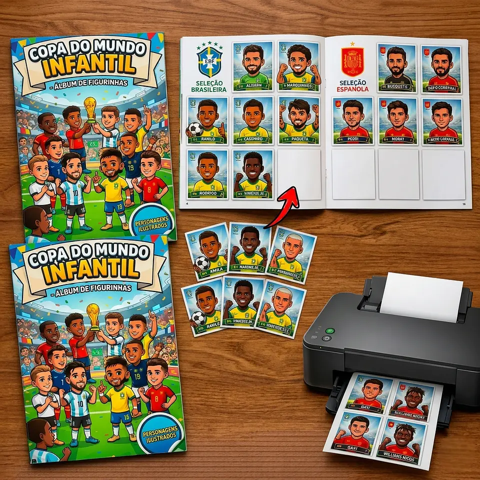 Arquivo Álbum Copa Do Mundo Kids Ilustrado 2026 23