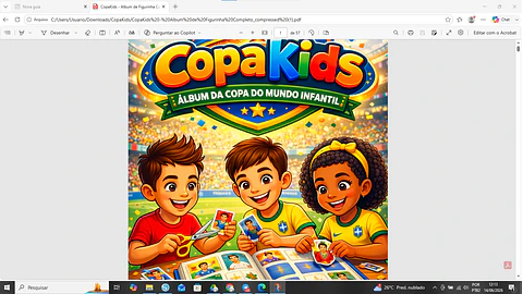 Arquivo Álbum Copa Do Mundo Kids Ilustrado 2026
