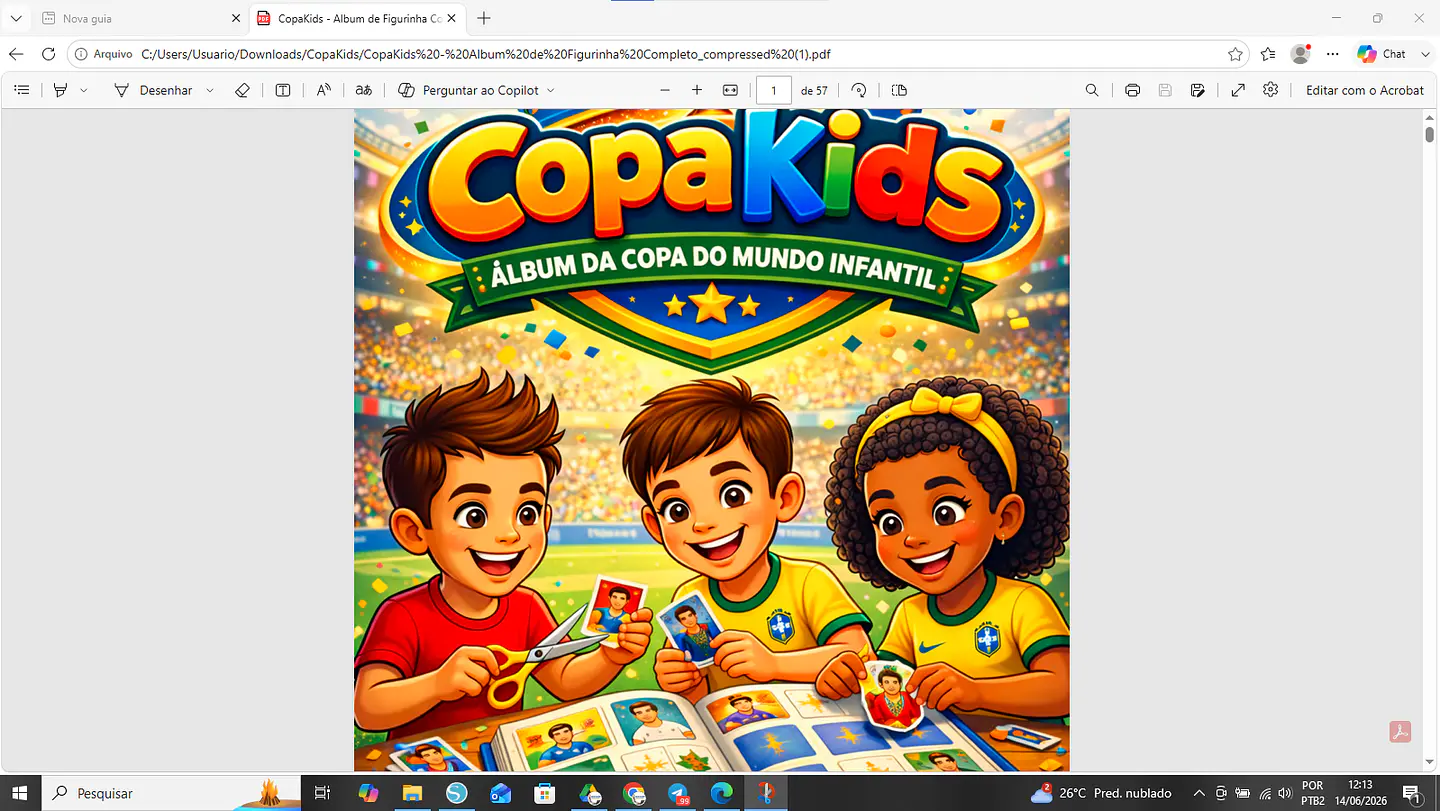 Arquivo Álbum Copa Do Mundo Kids Ilustrado 2026 2