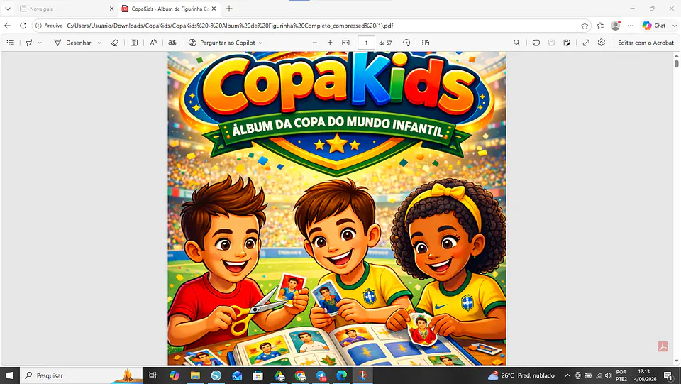 Arquivo Álbum Copa Do Mundo Kids Ilustrado 2026 2