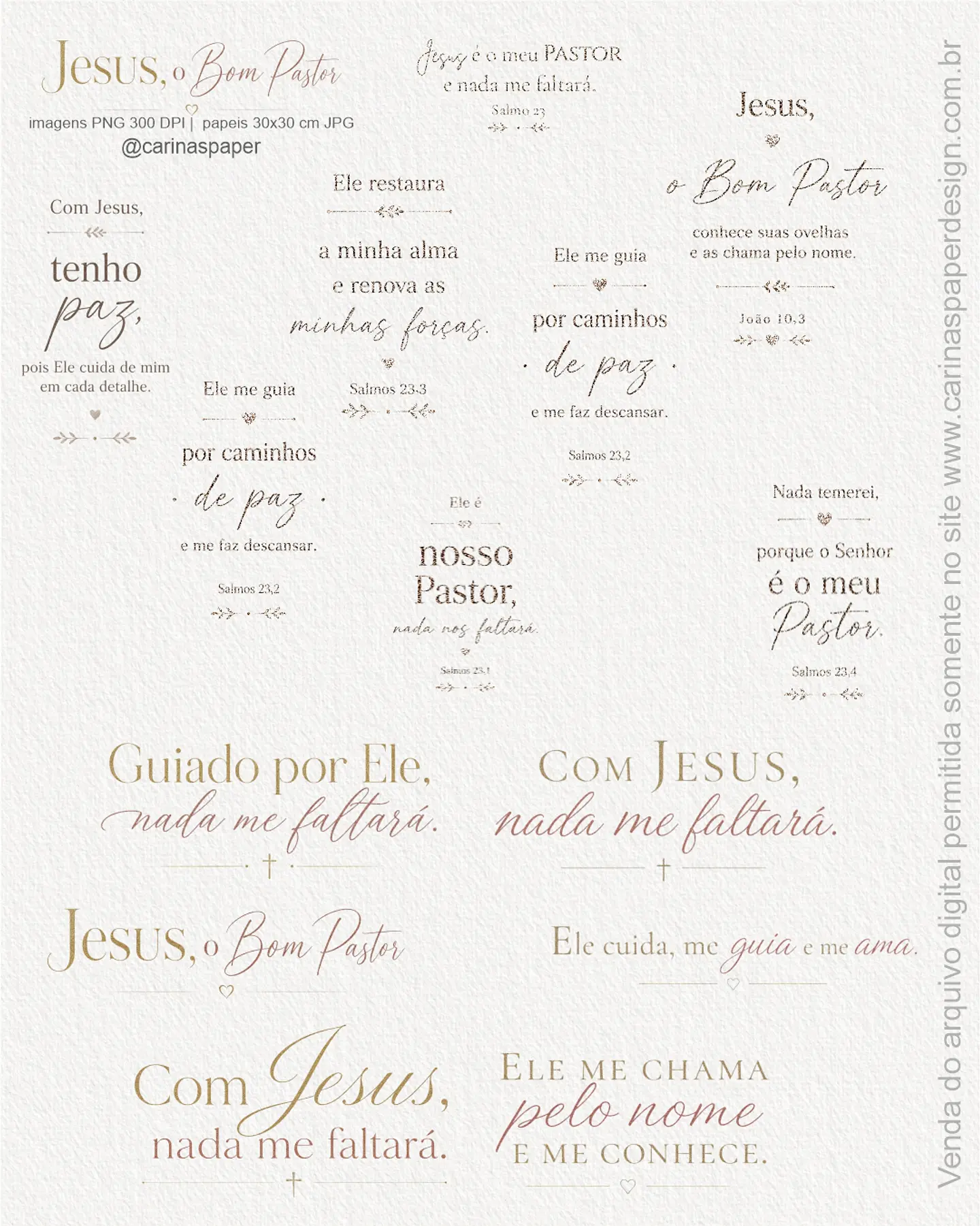 Kit Digital O Bom Pastor Aquarela - Carinaspaper 5