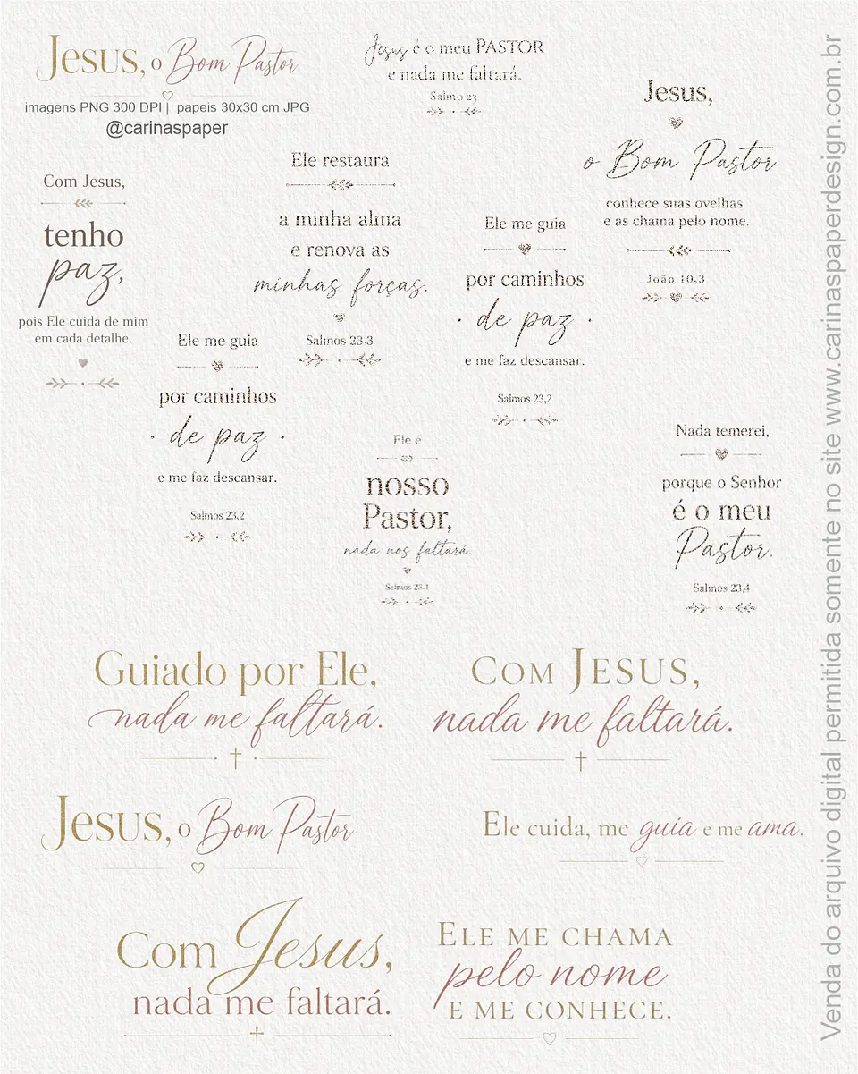 Kit Digital O Bom Pastor Aquarela - Carinaspaper 5