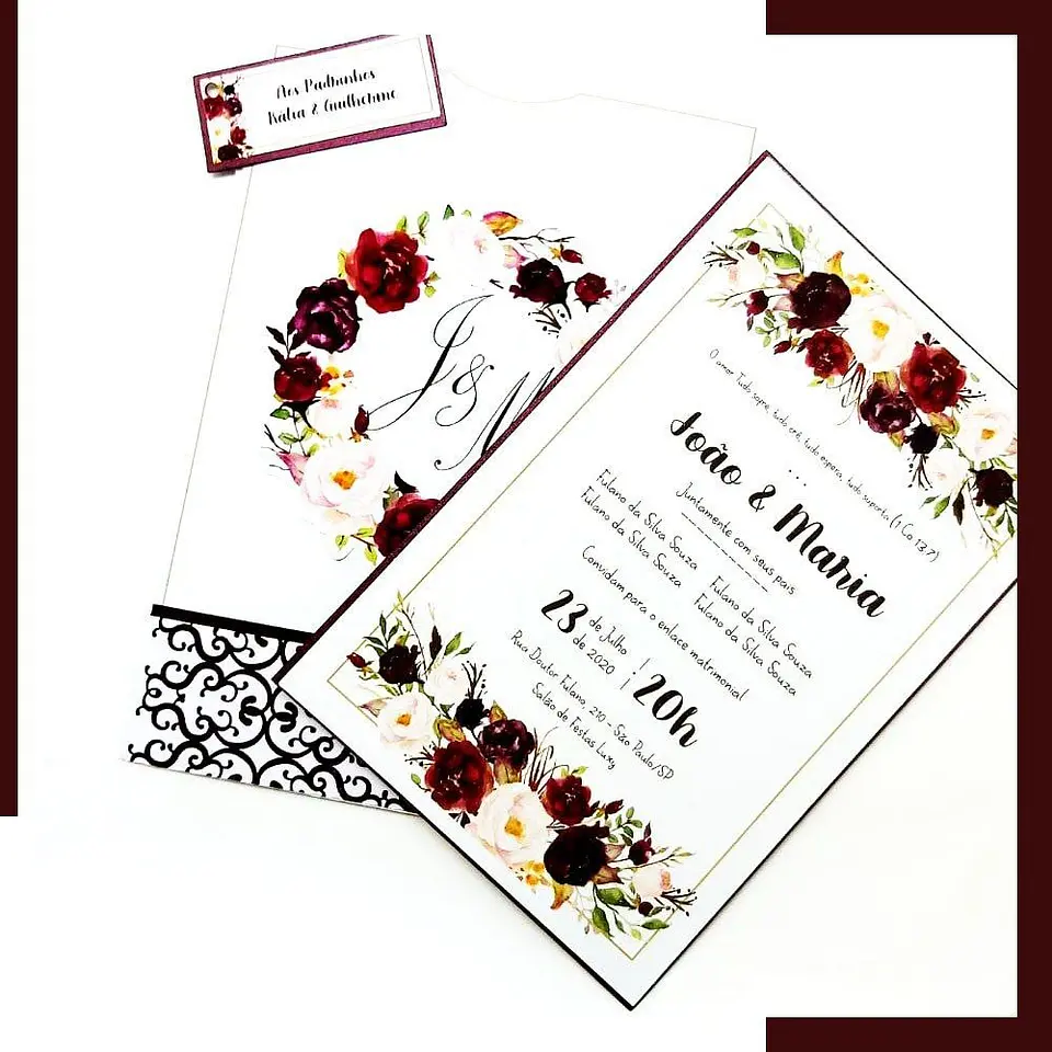 Arquivo Casamento Floral Marsala - Pdf e Studio 7