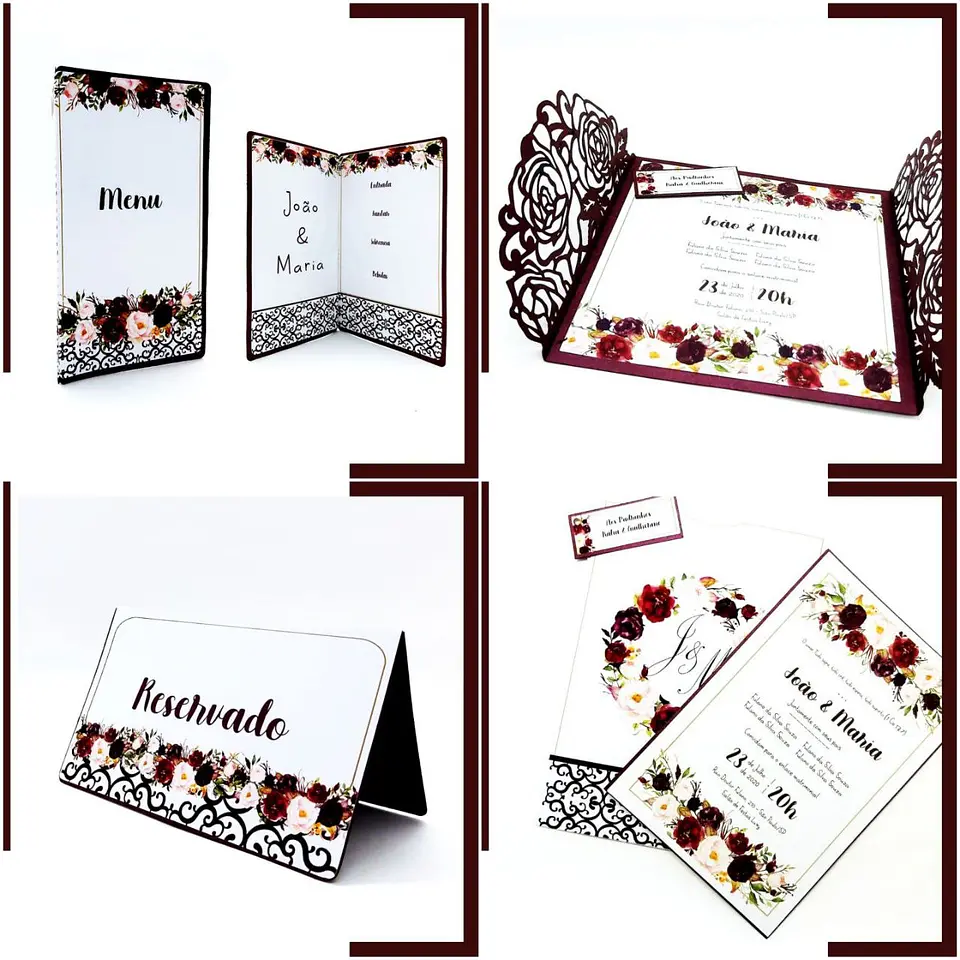 Arquivo Casamento Floral Marsala - Pdf e Studio 4