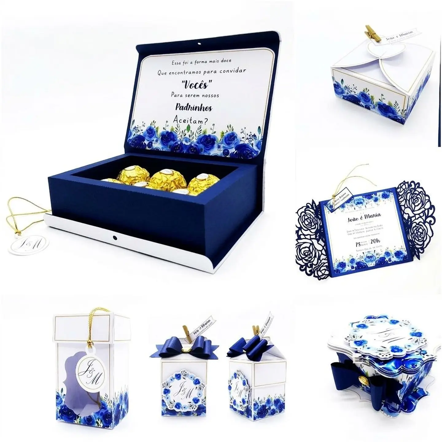 Arquivo Casamento Floral Azul - Pdf e Studio 1