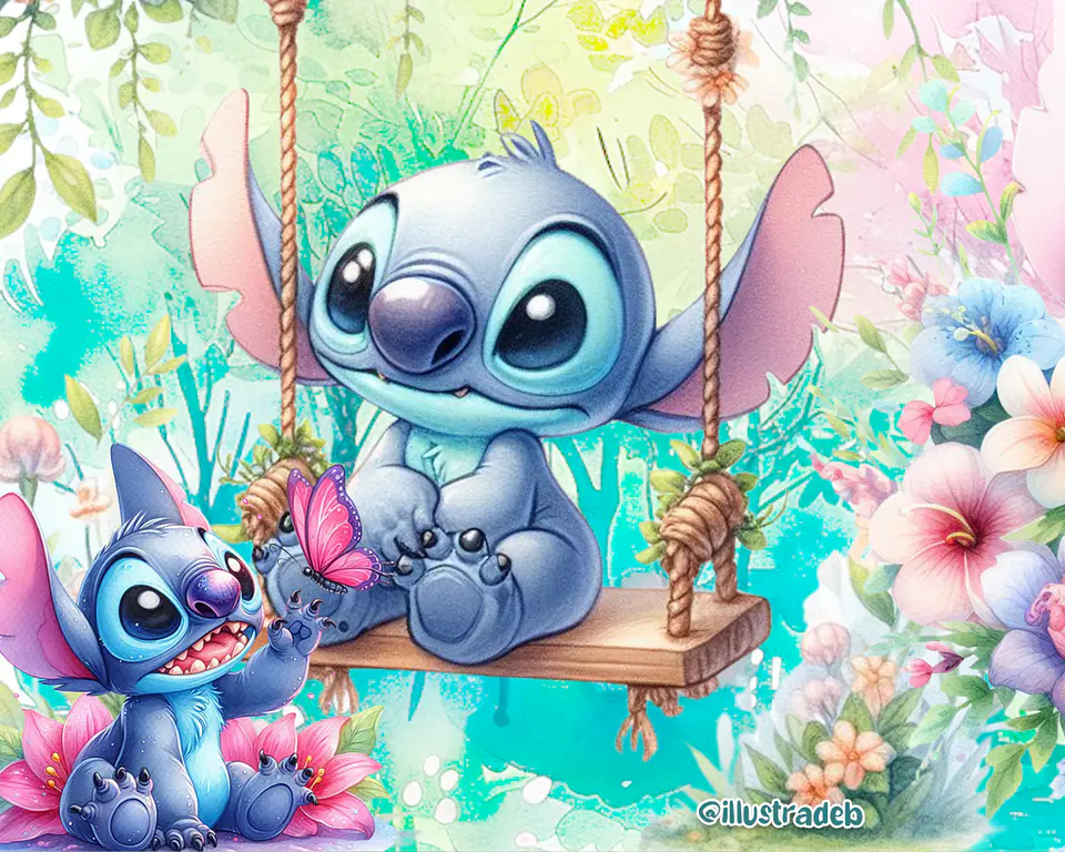 Kit Digital Stitch Jardim - Ilustrabed 3