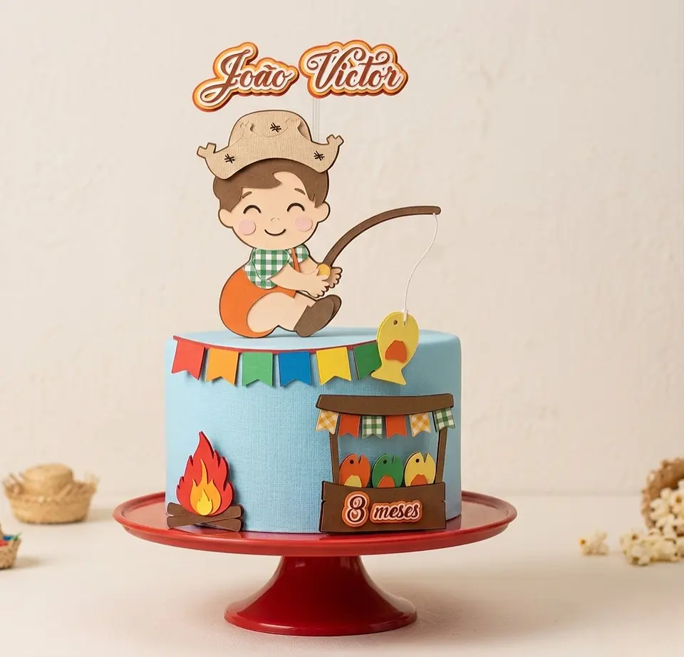 Arquivo Topo Bebê Menino Pescaria - Festa Junina  2